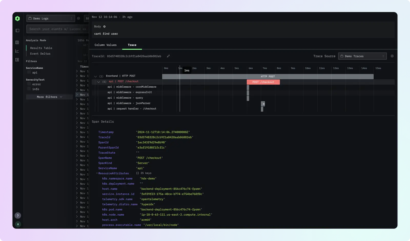 HyperDX screenshot 2