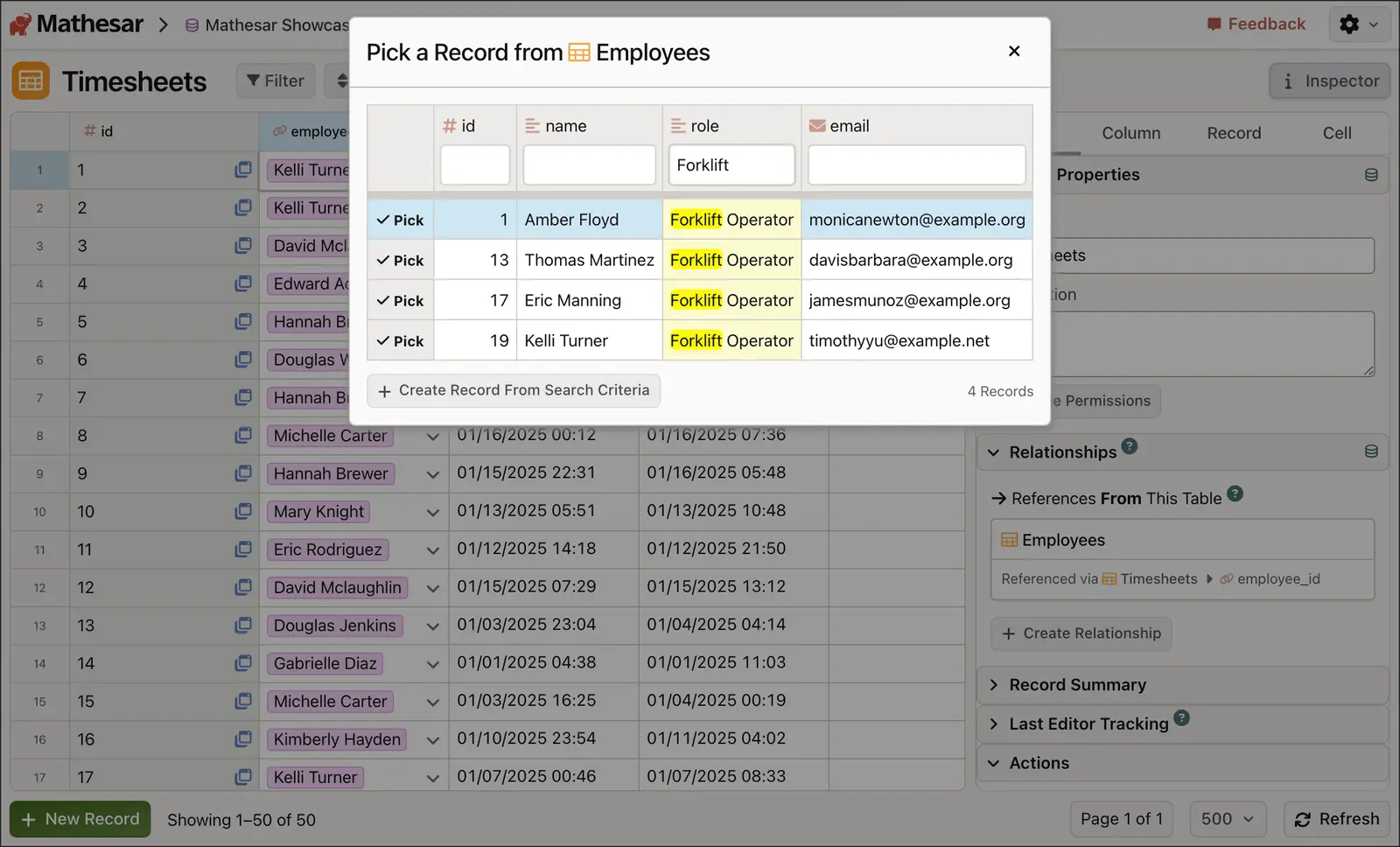 Mathesar screenshot 5
