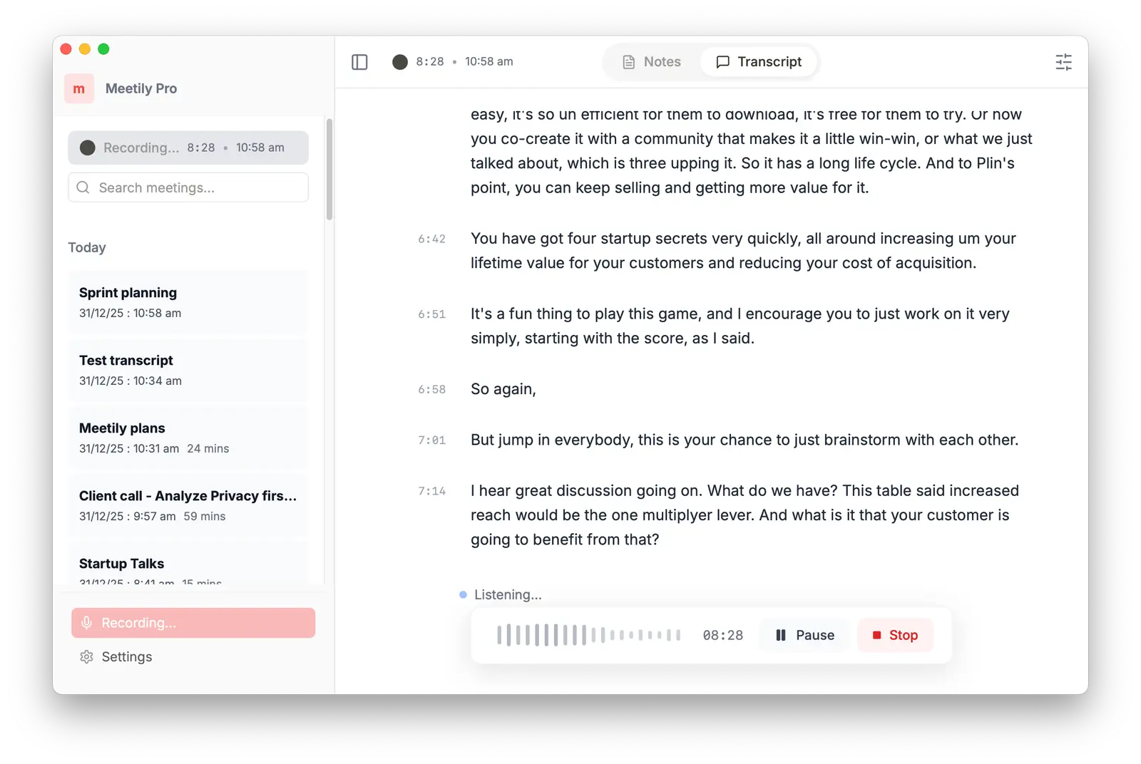 Meetily screenshot 7