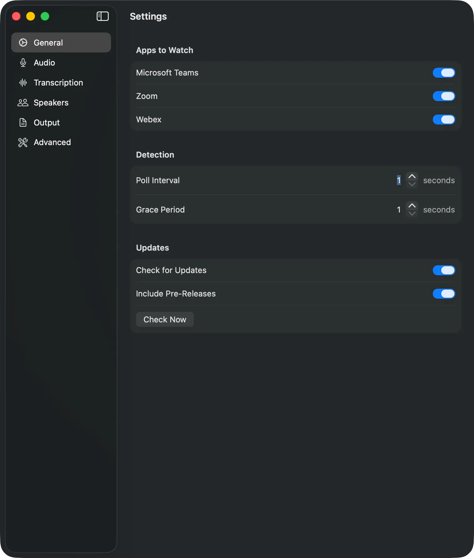 Meeting Transcriber screenshot 3