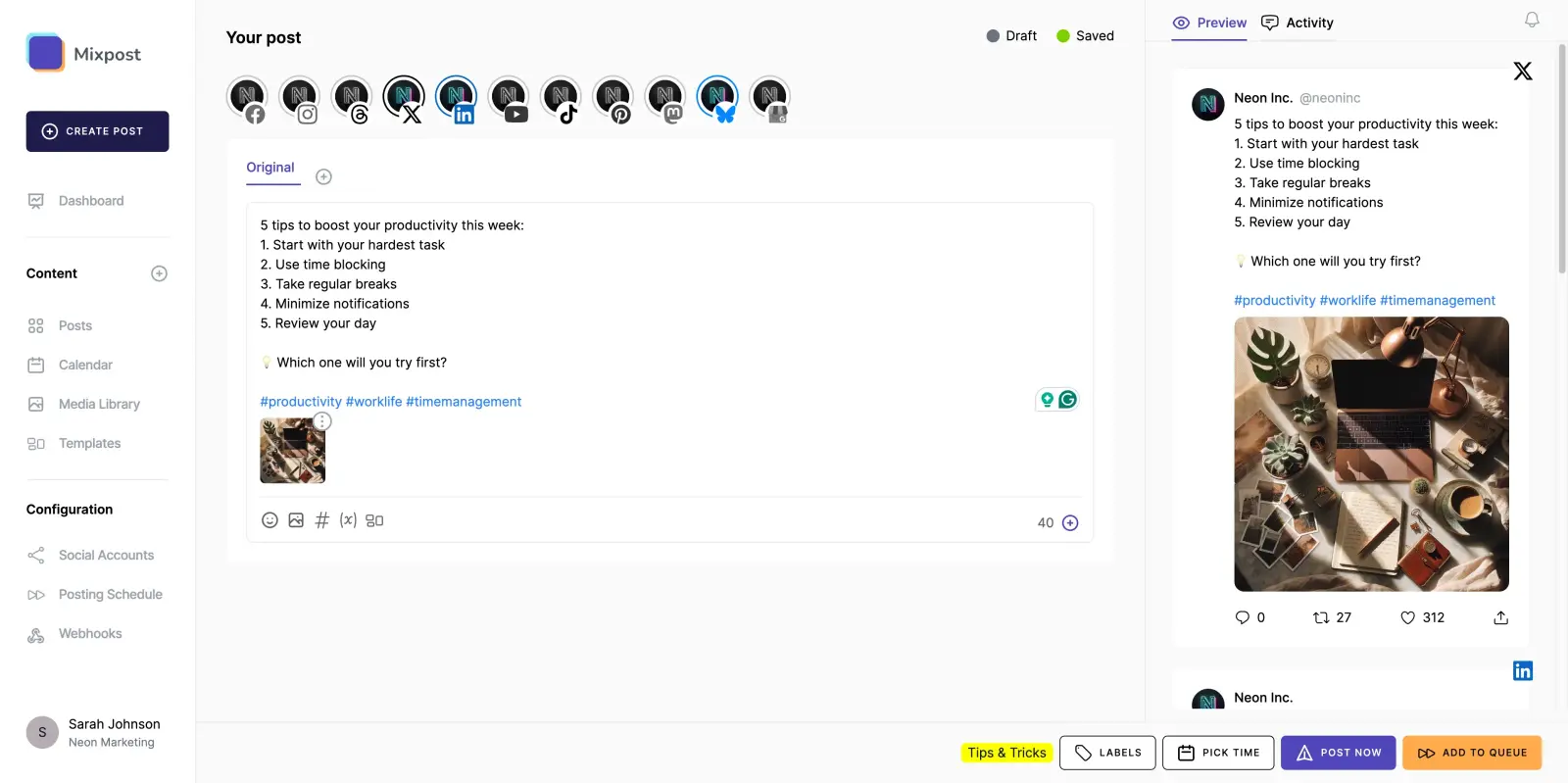 Mixpost screenshot 2