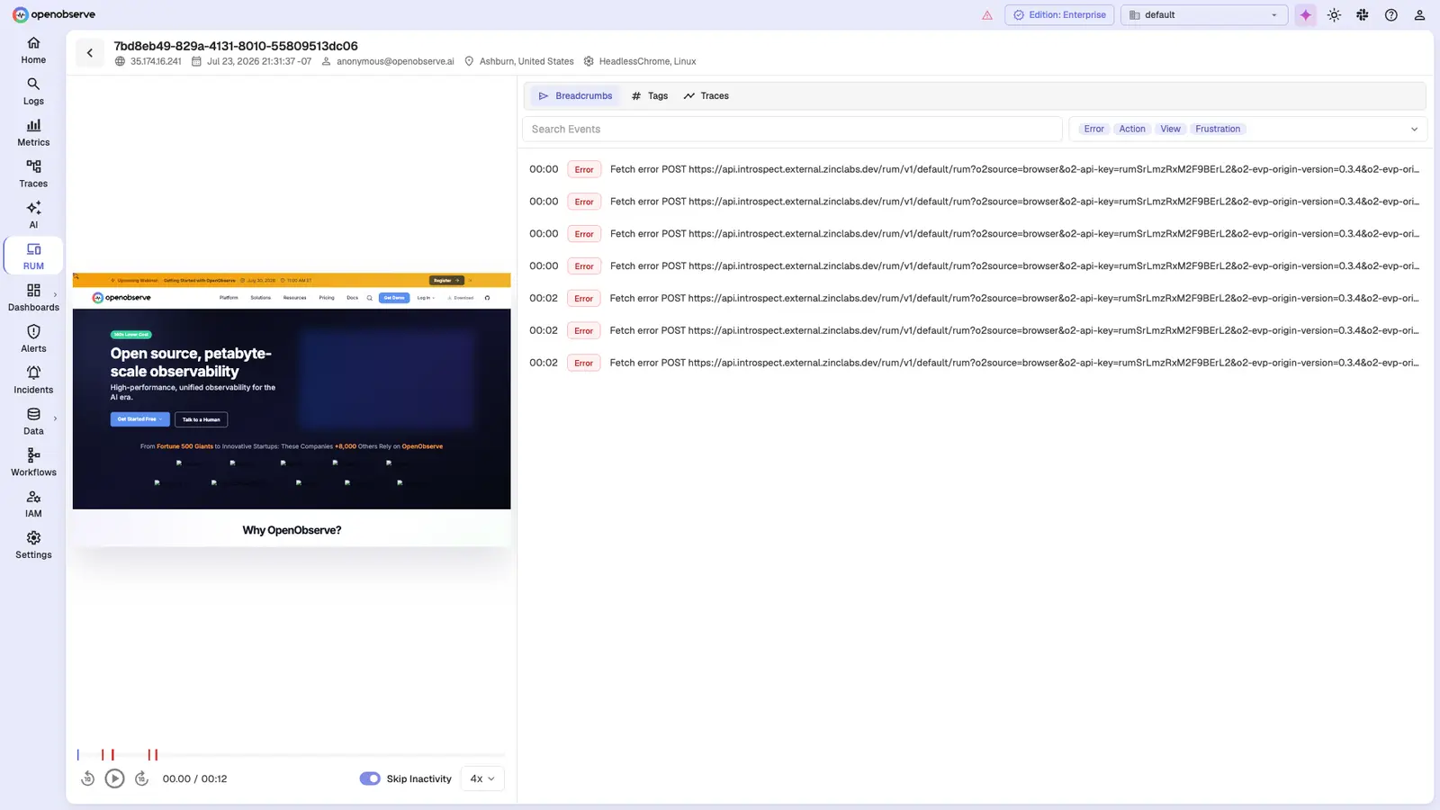 OpenObserve screenshot 5