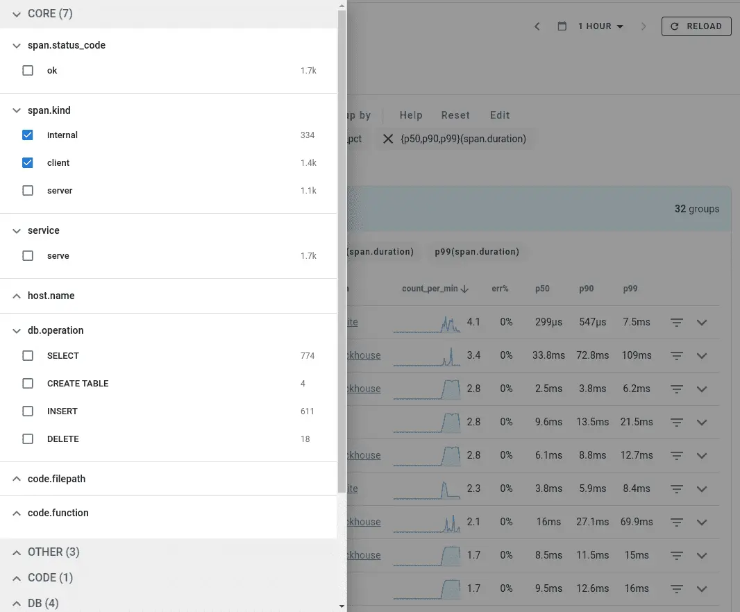 Uptrace screenshot 3